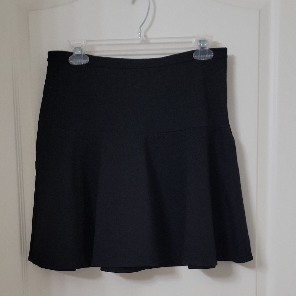 Merona Size 8 Black Circle Skirt, Wide Waistband, Gently Used Condition